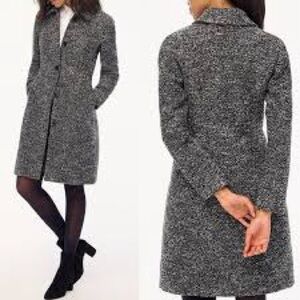 J. Crew black with grey Lady Day Coat